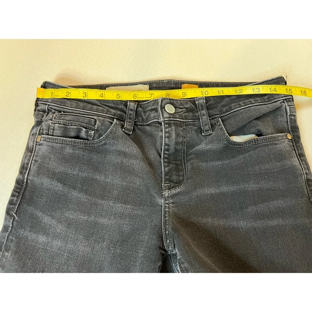 Pilcro and the Letterpress Stet Jeans Women's 28 Black Mid Rise Skinny Whiskered